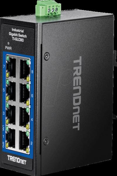 TRENDnet TI-GLC80 8-Port Industrial Gigabit Switch - TI-GLC80