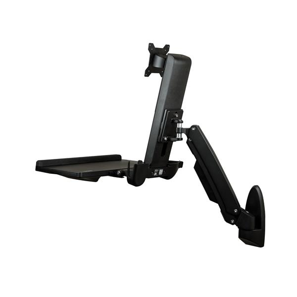 StarTech Wall-Mounted Sit-Stand Desk Single Monitor - WALLSTS1