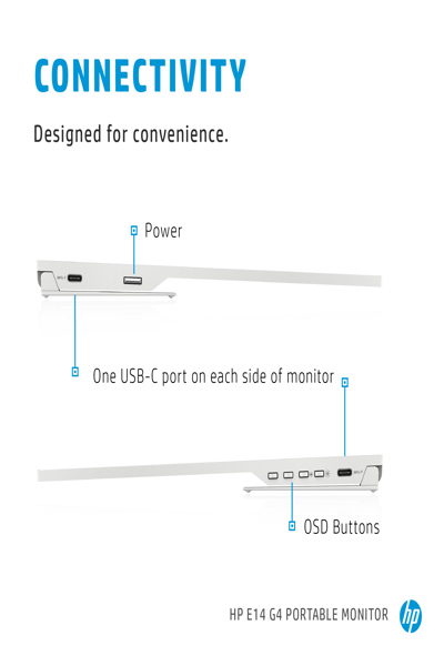 HP E-Series E14 G4 - 35.6 cm (14") - 1920 x 1080 pixels - Full HD - LED - 5 ms - White - 1B065AA#ABB