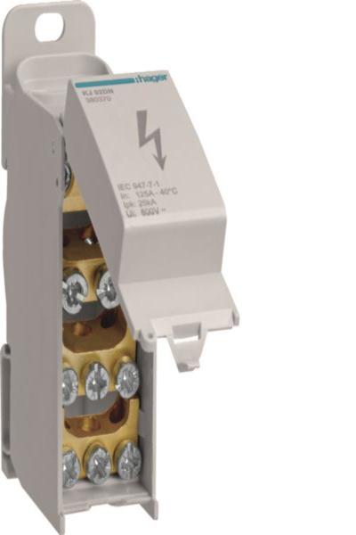 Bloc de distribution Hager KJ02DN 125A fermé 1 pôle