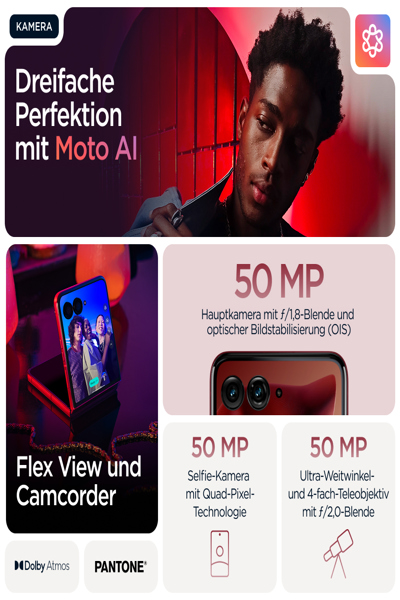 Motorola Solutions razr 60 ultra 6.96" Dual SIM Android 15 USB Type-C 4700 - 512 GB - 4,700 mAh - PB8R0008PL