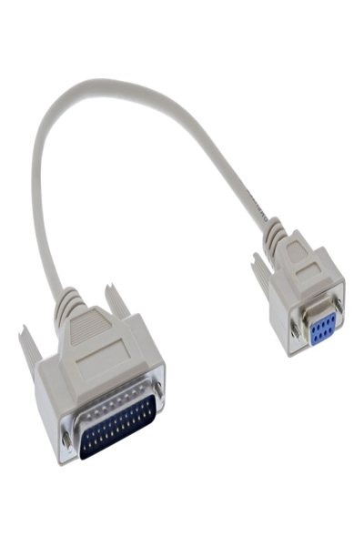 InLine Serial Cable - DB9F to DB25M - moulded plugs - beige - 0.33m - S-19255A