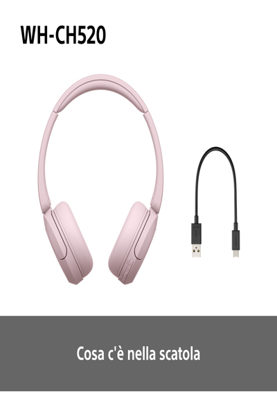Sony WH-CH520 Hörlurar med Mikrofon - WHCH520P.CE7