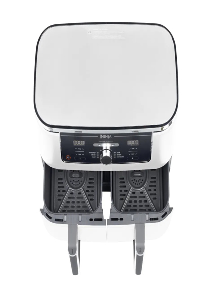 SharkNinja Ninja AF400EU, Hot air fryer, 9.5 L, Double, White, Rotary, Touch, Stand-alone - AF400EUWH