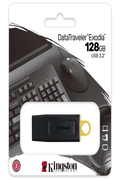 DataTraveler Exodia USB-A 128GB - Kingston 3.2 Gen1 black - DTX/128GB