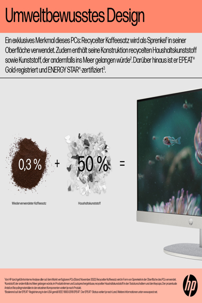 HP 24-cr0110ng All-in-One PC: Ryzen 3 7320U, 4.1 GHz - A3HE5EA