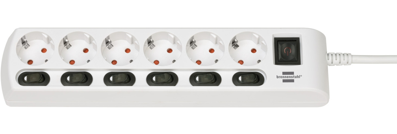 Brennenstuhl 1153110126 - 2 m - 6 AC outlets - 1153110126