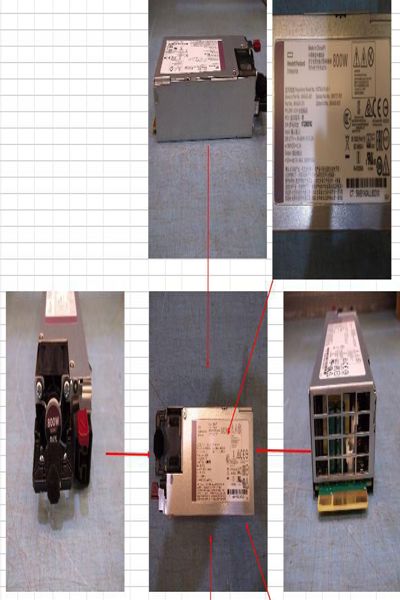 Bloc d'alimentation HP 800 W à faible teneur en halogène et à fente flexible Saf-D-Grid
