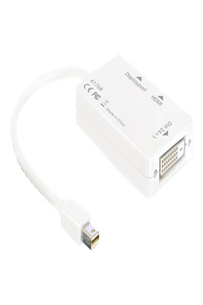 Delock Adapter - dubbel länk - Mini DisplayPort hane till DVI-D, HDMI, DisplayPort hona - 61768