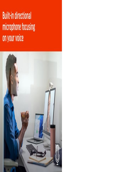 Poly Studio P5 USB-A Webcam TAA, 4 MP, 1920 x 1080 pixels, Full HD, 30 fps, 4x, USB - 76U43AA