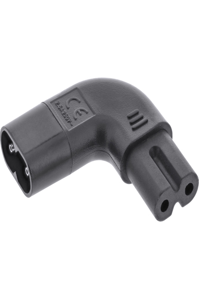 Adaptateur secteur InLine IEC C8/C7 coudé à gauche/droite