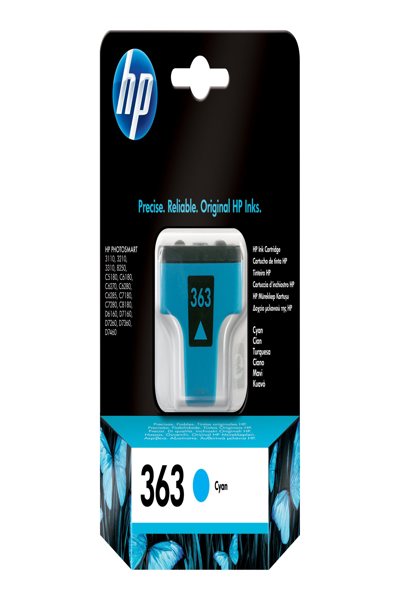 HP 363 Cyan Ink Cartridge: 6ml Original