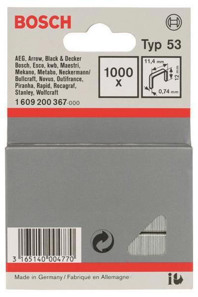Bosch 1 609 200 367 Heftklammer 1000 Heftklammern 1609200367