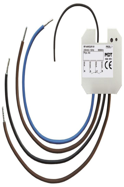 Actionneur de commutation radio MDT KNX RF+ 2 voies UP 10A230VAC RF-AKK2UP.01