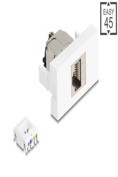 Delock Easy 45 Modul RJ45 Buchse zu LSA Cat.6a STP mit Verschlussclip und - 90905