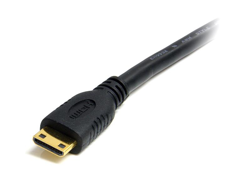 StarTech 1 m High Speed HDMI® Cable with Ethernet - HDMI to HDMI Mini- M/M - 1 m - HDMI Type A (Standard) - HDMI Type C (Mini) - Black - HDACMM1M