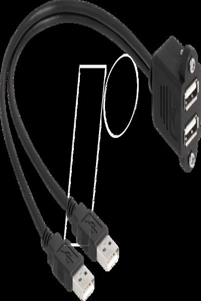 Câble d'extension USB Delock - USB (M) vers USB (F) vissable