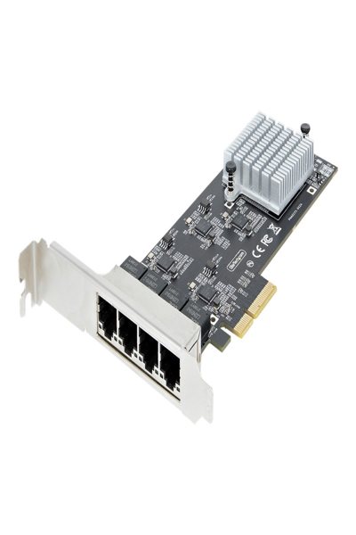 StarTech.com 4-portars 2,5 Gbps NBASE-T PCIe nätverkskort, Intel I225-V-chip, fyrportars nätverkskort för datorer, multi-gigabit nätverkskort, PCI Express-server-LAN-kort, stationärt Ethernet-gränssnittskort, PCI Express 2.0 (PR42GI-NETWORK-CARD) - PR42GI-NETWORK-CARD
