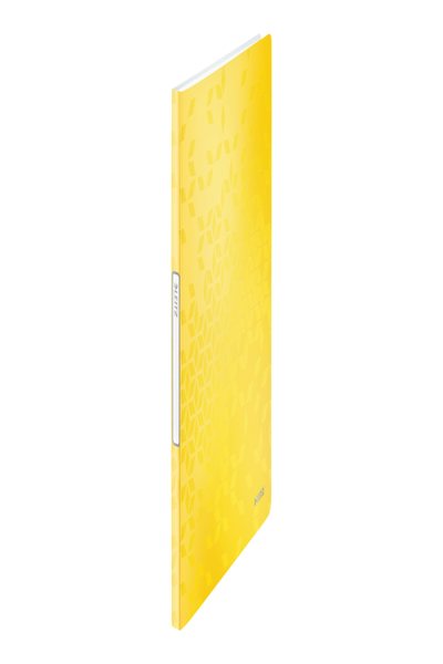 Esselte Leitz Sichtbuch WOW A4 PP mit 20 HÃ¼llen gelb-metallic laminierte OberflÃ¤che