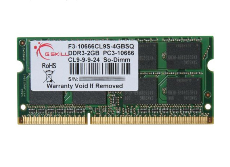 G.Skill SQ Series - DDR3 - Modul - 4 GB - F3-10666CL9S-4GBSQ