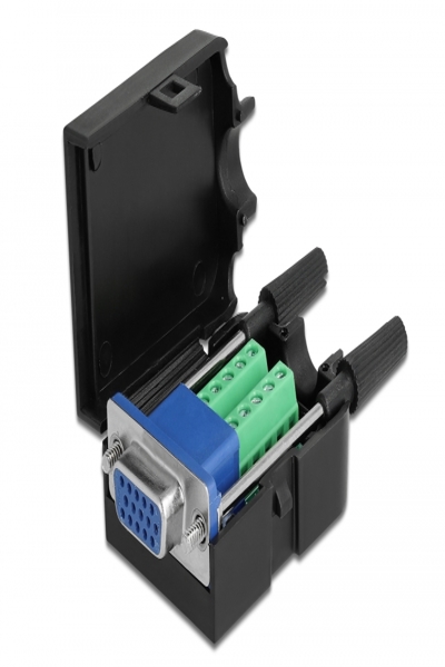 Delock VGA adapter - 15 pin D-Sub (DB-15) (F) to 10 pin terminal block - 66259