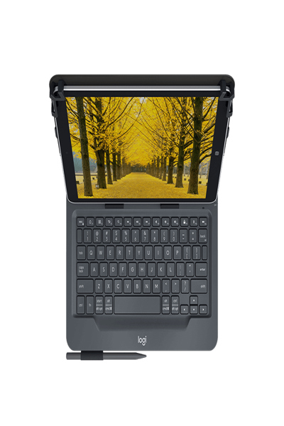 Logitech Universal Folio with integrated keyboard for 9-10" tablets - Danish - Any brand - iPad Air 2 iPad Air iPad 2 iPad 3 iPad 4 Samsung Galaxy TabÃ‚Â® A-9.7 in Samsung Galaxy Tab S-10.5... - Black - 24.6 cm (9.7") - Bluetooth - Power - 920-008340