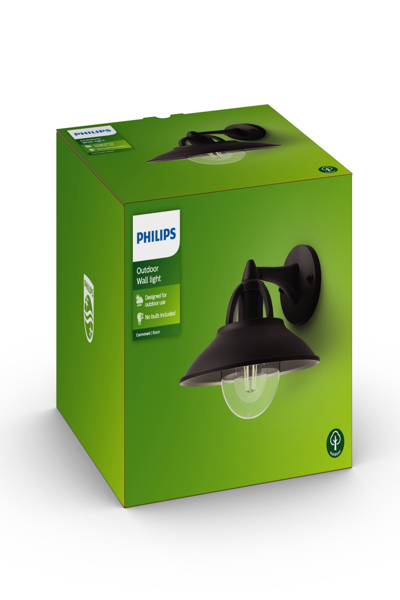 Philips myGarden Wall light 1738130PN - Outdoor wall lighting - Black - Aluminium - I - Contemporary - Contemporary
