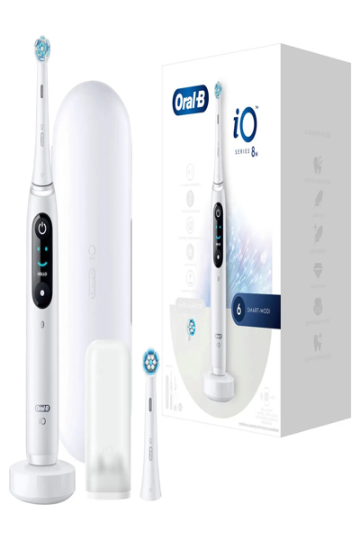 Braun iO Series 8N - Adult - Vibrating toothbrush - Daily care - Gum care - Intense - Sensitive - Super sensitive - Whitening - White - 2 min - White