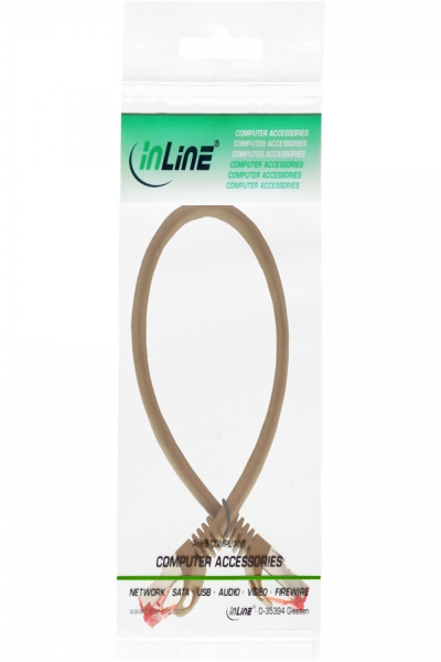 InLine Cat.6 S/FTP PiMF patch cable brown 0.25m
