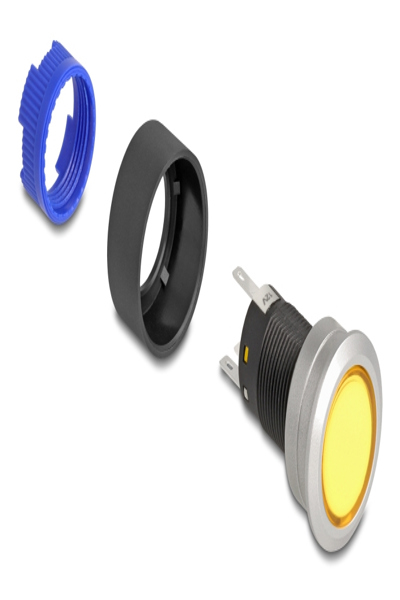 Delock Push Button protruding 22 mm 5 x Solder flat Plastic LED - 22050