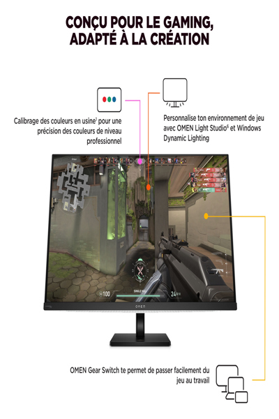 HP OMEN Transcend 32 UHD OLED Gaming Monitor: 32-inch 4K OLED gaming monitor. - 9R181AA#ABB