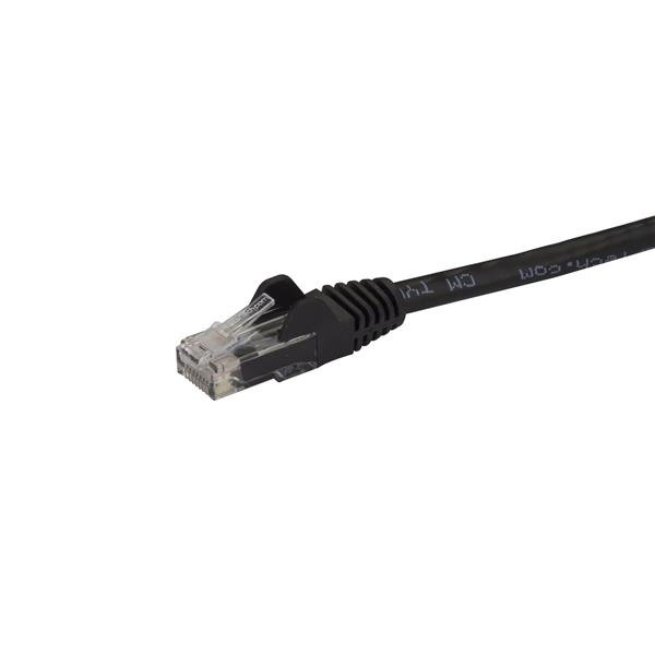 StarTech 7.5 m CAT6 Cable - Black Patch Cord - Snagless - ETL Verified - Patch cable - RJ-45 (M) to RJ-45 (M) - 7.5 m - UTP - CAT 6 - without hook - Black - N6PATC750CMBK