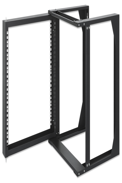 Intellinet 19" Wall Mount Open Frame Network Rack - 9U - Front-hinged Swing Frame Flat Pack - 2-Post - 17.7 in. Depth - Black RAL 9004 - Rack frame - Black - Steel - 30 kg - 9U - RoHS ANSI/EIA 310-E IEC 60297-3 - 716185