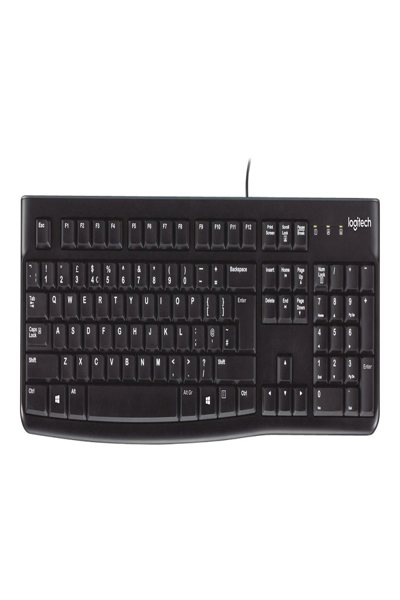 Logitech K120 Corded Keyboard - Full-size (100%) - Wired - USB - Membrane - QWERTY - Black - 920-002492