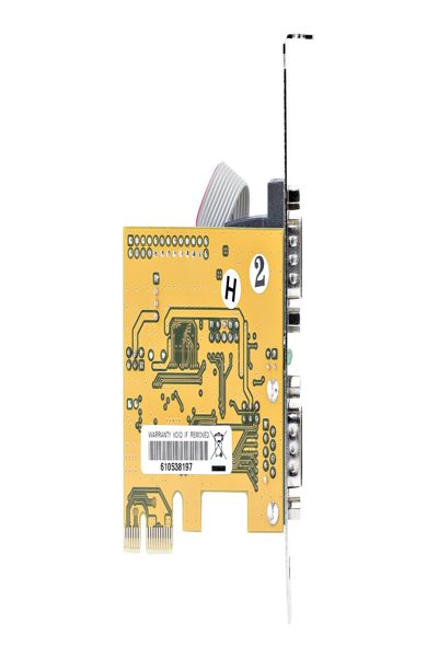 StarTech.com 2-Port PCI Express Serial Card, Dual Port PCIe to RS232 (DB9) Serial Interface Card, 16C1050 UART, Standard or Low Profile Brackets, COM Retention, For Windows & Linux - 21050-PC-SERIAL-CARD