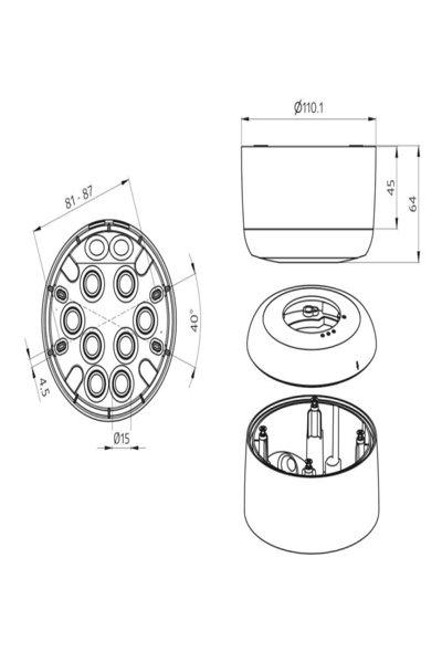 BEG 93454 AP Mounting set IP54 PD2N H - 93454