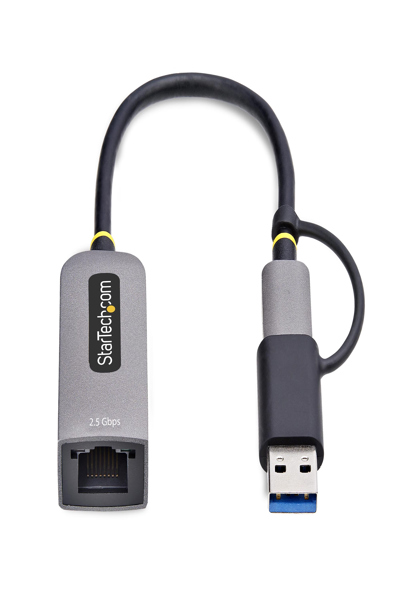 StarTech.com 2,5 GbE USB-C till Ethernet-adapter med USB-A Konverterare - U2GA-USB-C-ETHERNET