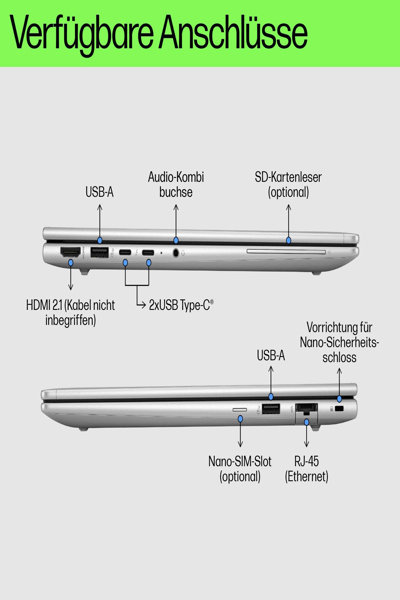 HP ProBook 460 G11: Intel Core Ultra 7 155U Notebook - A37XKET#ABH