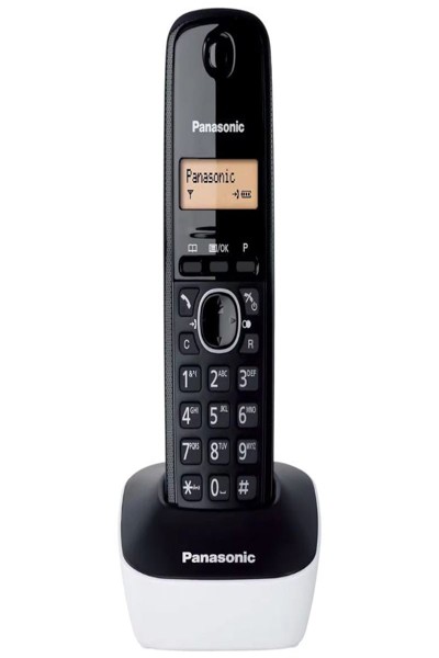 Panasonic KX-TG1611 Black White - DECT cordless phone - KX-TG1611SPW