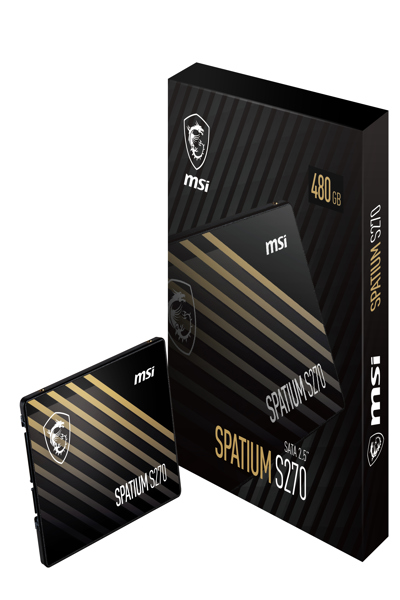 MSI SPATIUM S270 SATA 2,5 480 GB, 480 GB, 2,5", 6 Gbit/s - SPATIUM S270 SATA 2.5 480GB