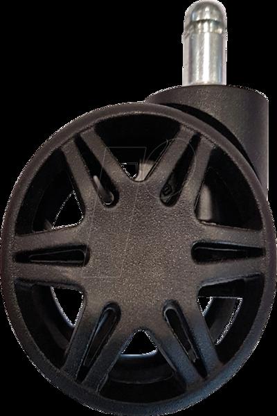 LC-Power LC-CASTERS-2BB - Castor wheels - LC-Power - with most gaming and office chairs - Black - Plastic - 5.7 cm - LC-CASTERS-2BB