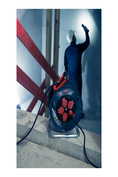 Brennenstuhl 9232400100, Svart, Röd, Plast, 5 AC-uttag, Rak, 40 m, IP44 - 9232400100