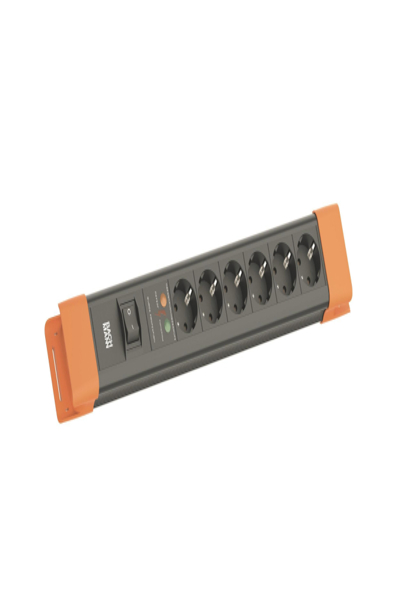 Bachmann CONNECTUS 6xCEE7/3 1xSPD 1xSchalter 2.0m CEE7/7 Sw/Or - BM005916