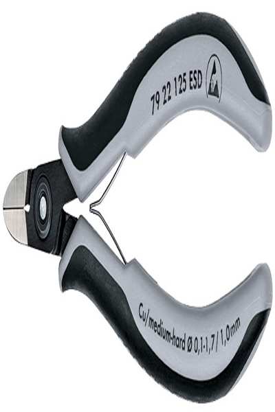KNIPEX 79 22 125 Pince coupante ESD Noir Gris 125 mm