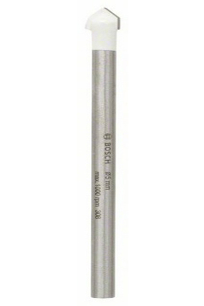 Bosch CYL-9 - Drill - 5 mm - 7 cm - Soft ceramic wall tile,Soft tile,Soft wall tile,Unhardened glass - Cylindrical shank - Stainless steel,White