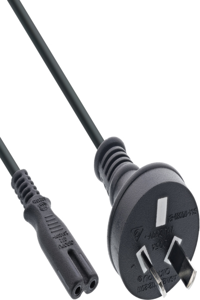 Câble d'alimentation InLine - Prise australienne vers prise Euro8 - noir - 1,8 m