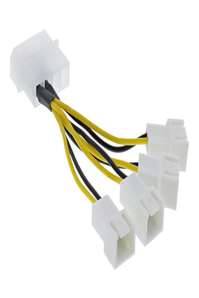 Câble adaptateur d'alimentation en ligne Molex / connecteur de ventilateur 4x