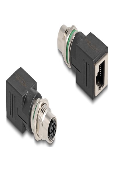 Adaptateur réseau Delock - 8 broches M12 (F) vers RJ-45 (F)