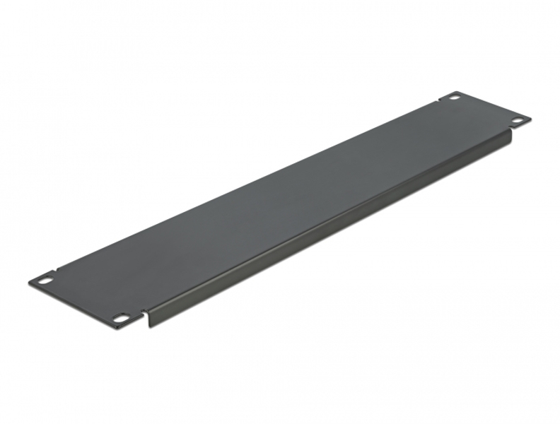 Delock Rack Blind Cover Plate - Black - 2U - (19") - 66290