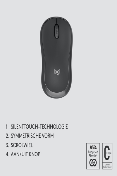 Logitech MK370 Combo for Business - Wireless - RF Wireless + Bluetooth - Membrane - AZERTY - Graphite - Mouse included - 920-012066